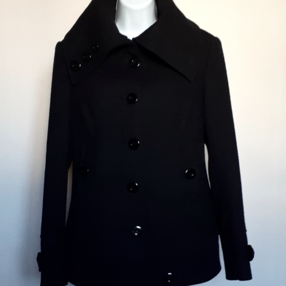 LeChateau Black Wool Coat Sz M  NWOT